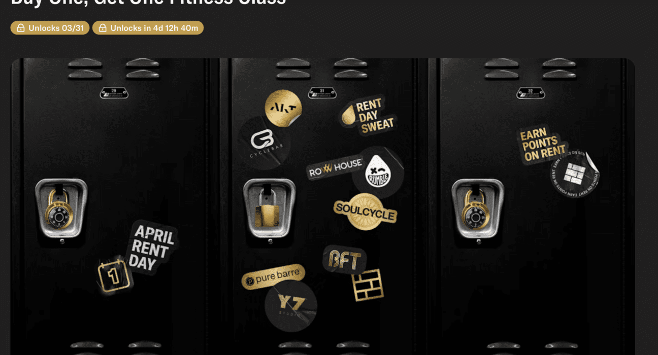 a group of lockers with stickers
